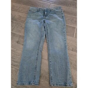 Ralph‎ Lauren Black Label Wome 10/12 Vintage Wash Straight Leg Blue Denim Jeans